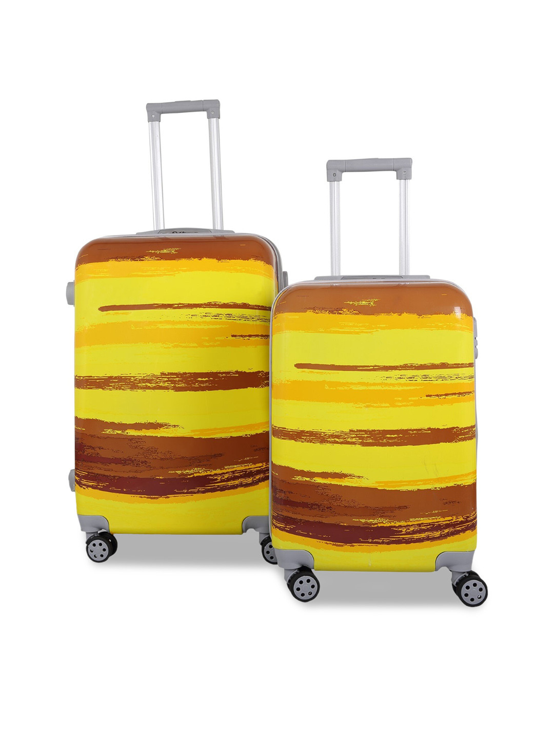 

Polo Class Set of 2 Yellow Printed Hard Sided Trolley Suit Case
