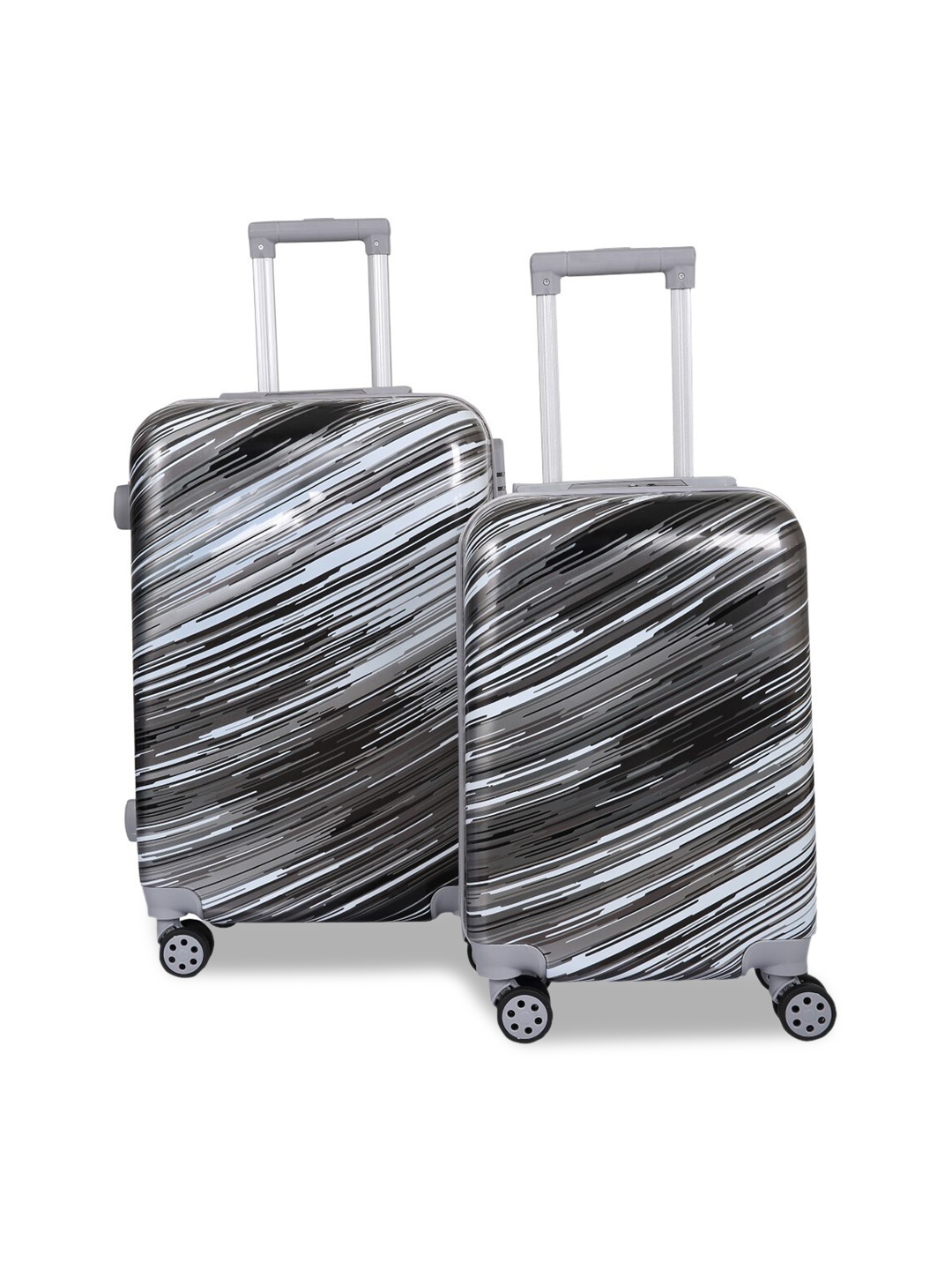 

Polo Class Set of 2 Black Printed Hard-Sided Trolley Suitcases