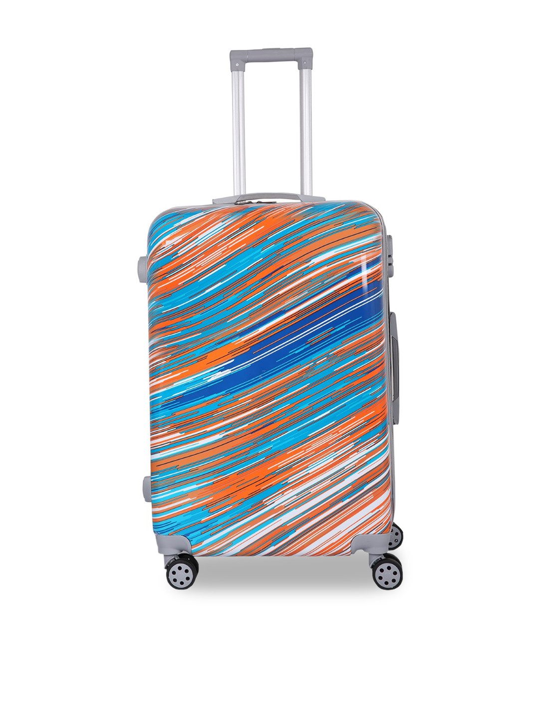 

Polo Class Orange Coloured Printed Hard-Sided Medium Trolley Suitcase
