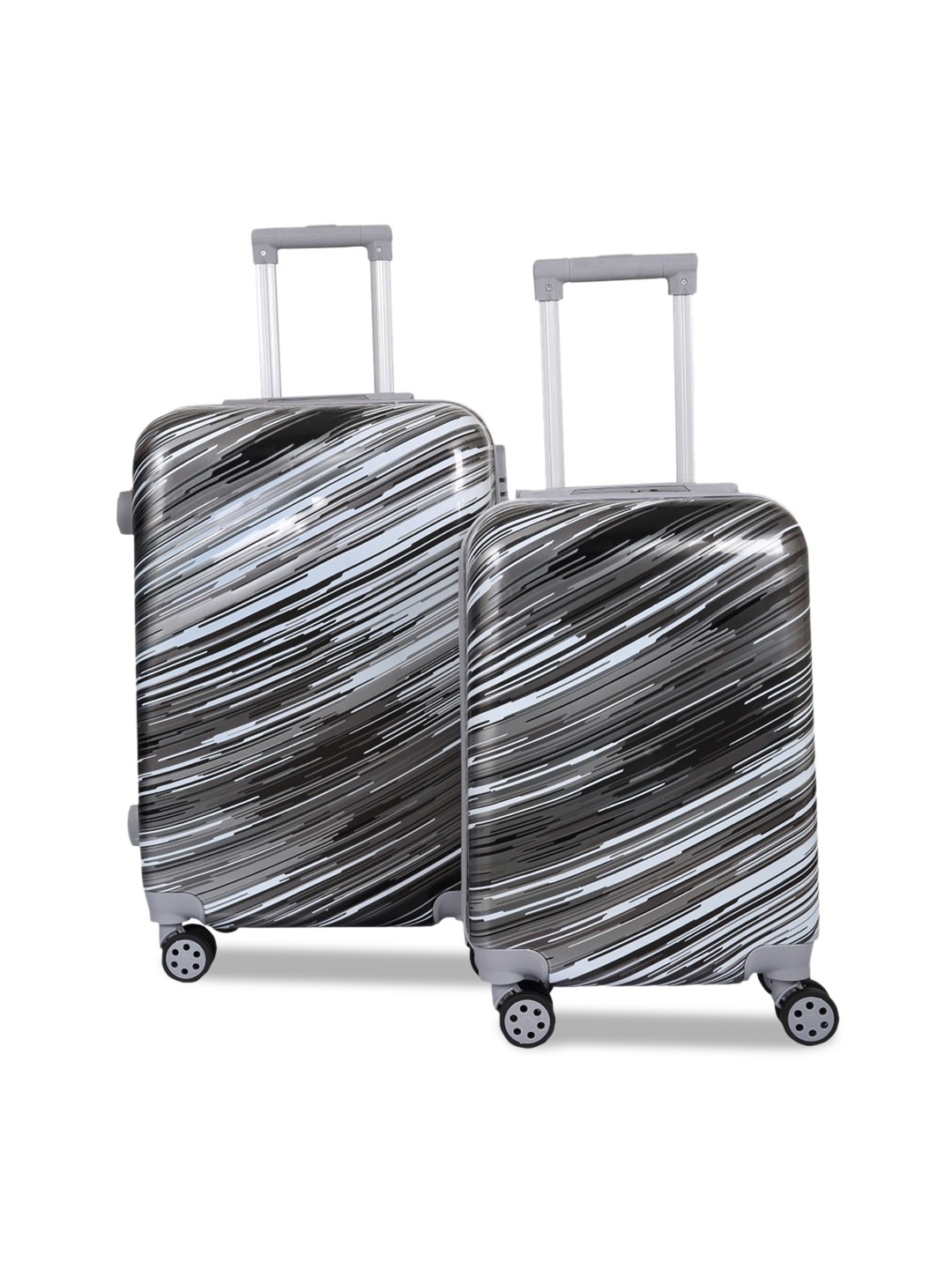 

Polo Class Set Of 2 Black Printed Polycarbonate Trolley Bags