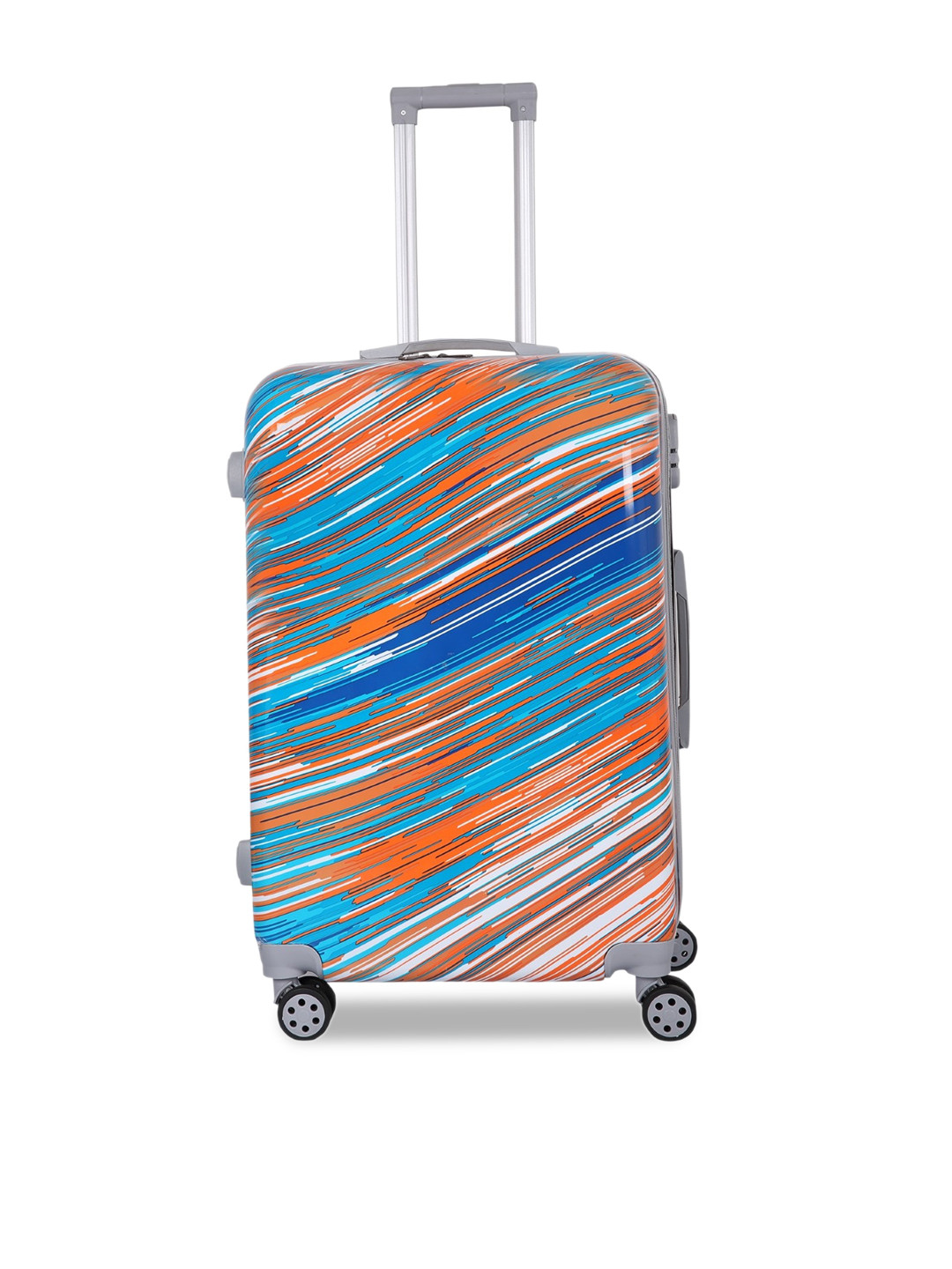 

Polo Class Orange Printed Hard Sided Medium Trolley Bag