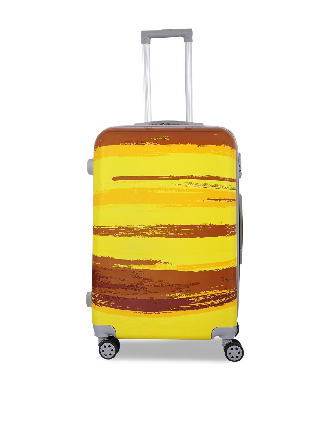 

Polo Class Yellow Printed Hard Sided Medium Trolley Bag