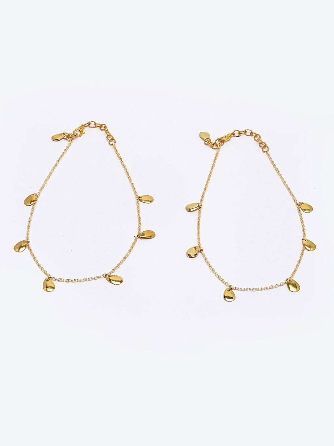 

DUGRISTYLE Gold-Plated Beaded Adjustable Anklet