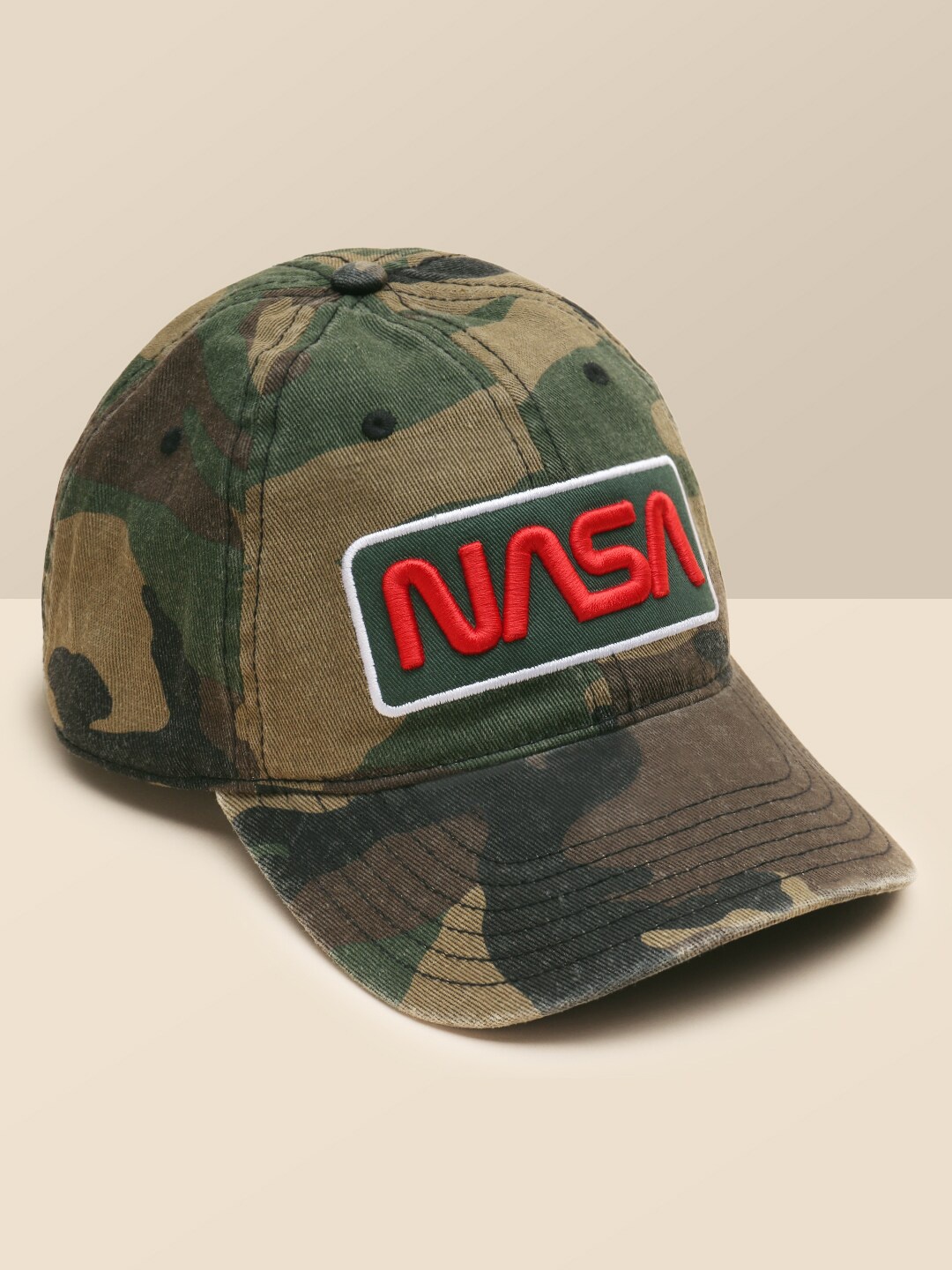 

Free Authority Men Green & Red NASA Embroidered Baseball Cap