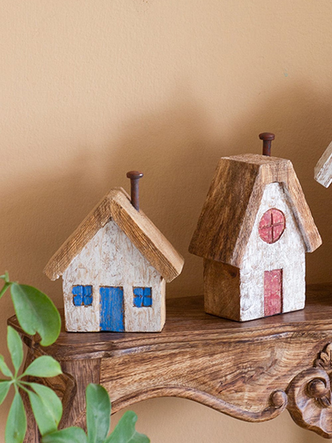 

The Wishing Chair White & Beige Tiny Homes Wooden Paperweight Showpiece