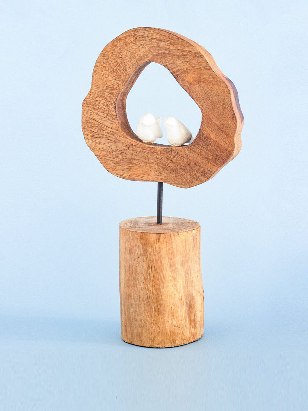 

The Wishing Chair Brown & White Solid Wooden Showpieces