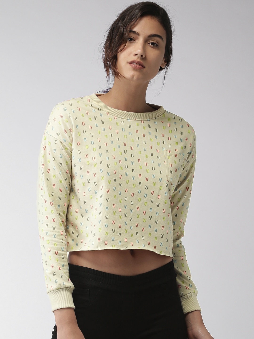 

Harvard Women Cream-Coloured Printed Sweatshirt