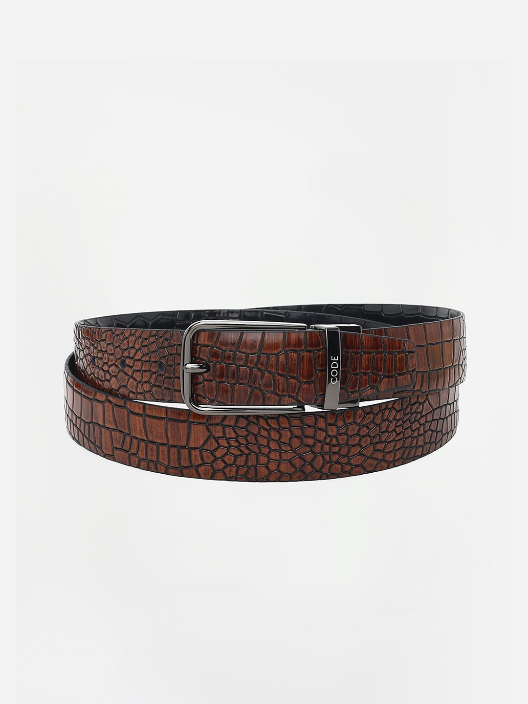 

CODE by Lifestyle Men Black Textured Leather Belt