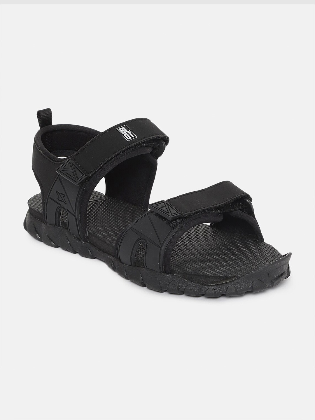 

Paragon Men Black Solid Sports Sandals