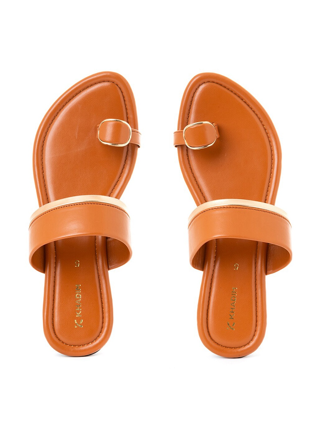 

Khadims Women One Toe Flats, Tan