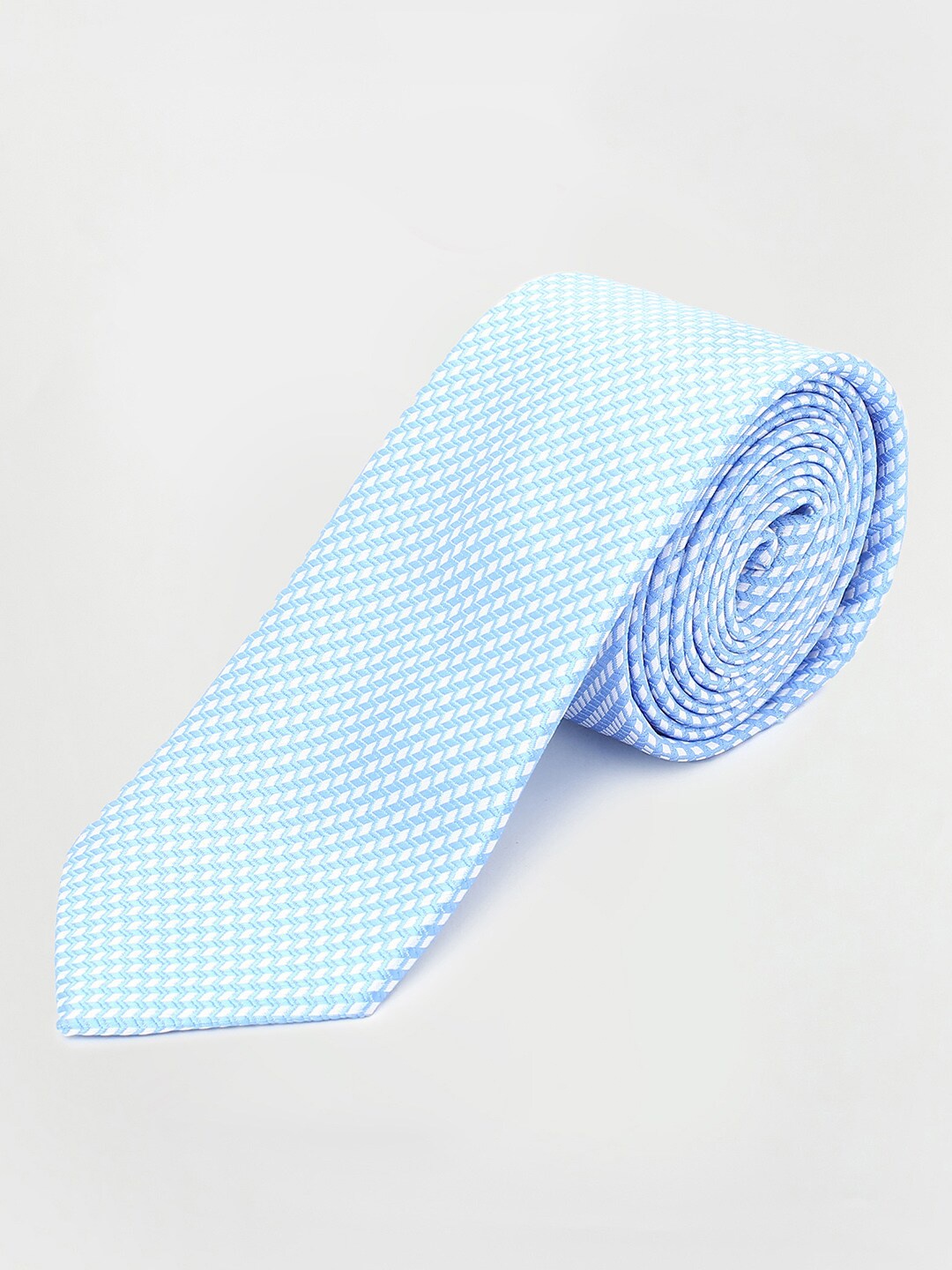 

CODE by Lifestyle Men Blue & White Printed Microfiber Broad Tie