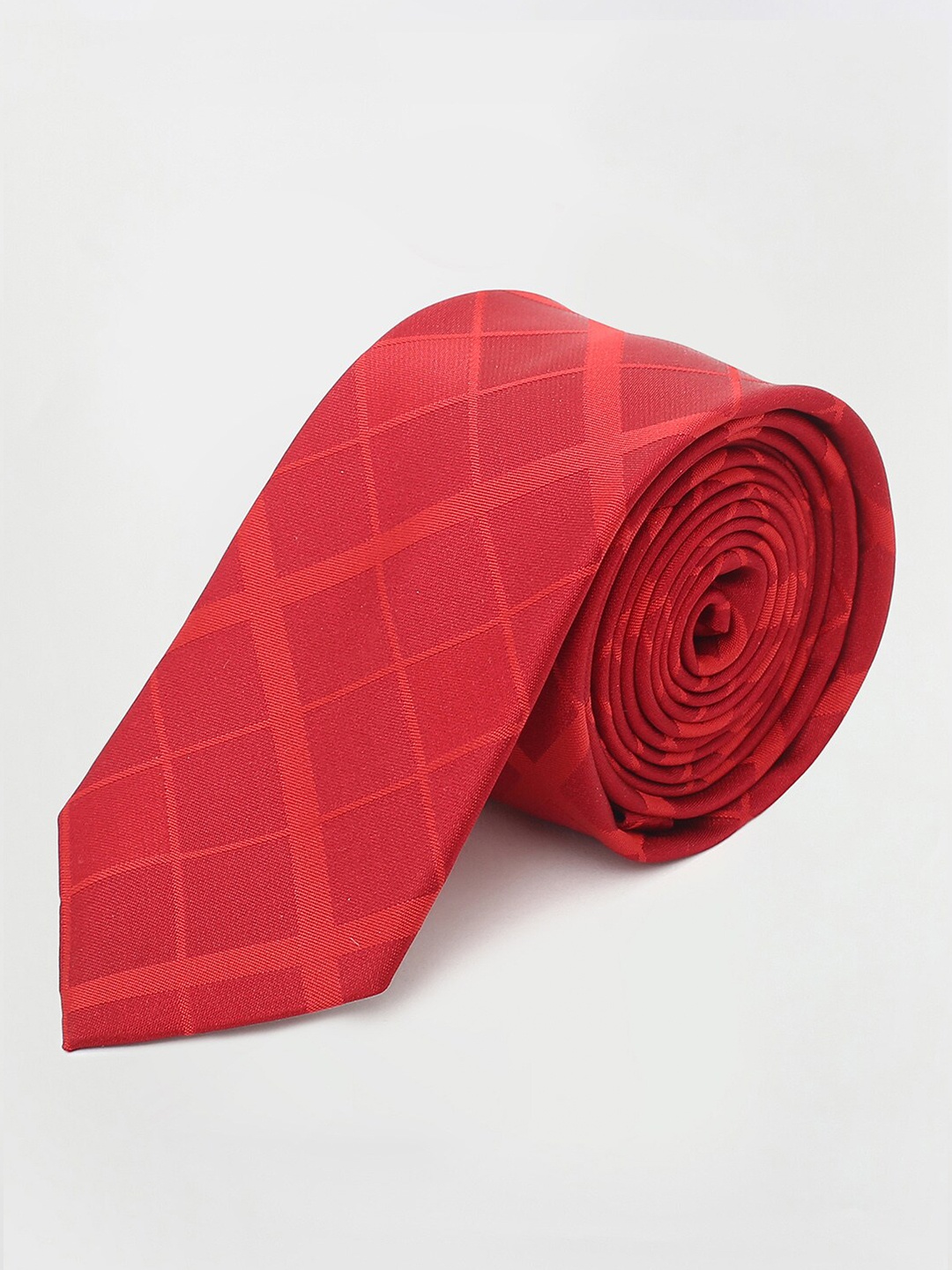 

CODE by Lifestyle Men Maroon Checked Broad Tie