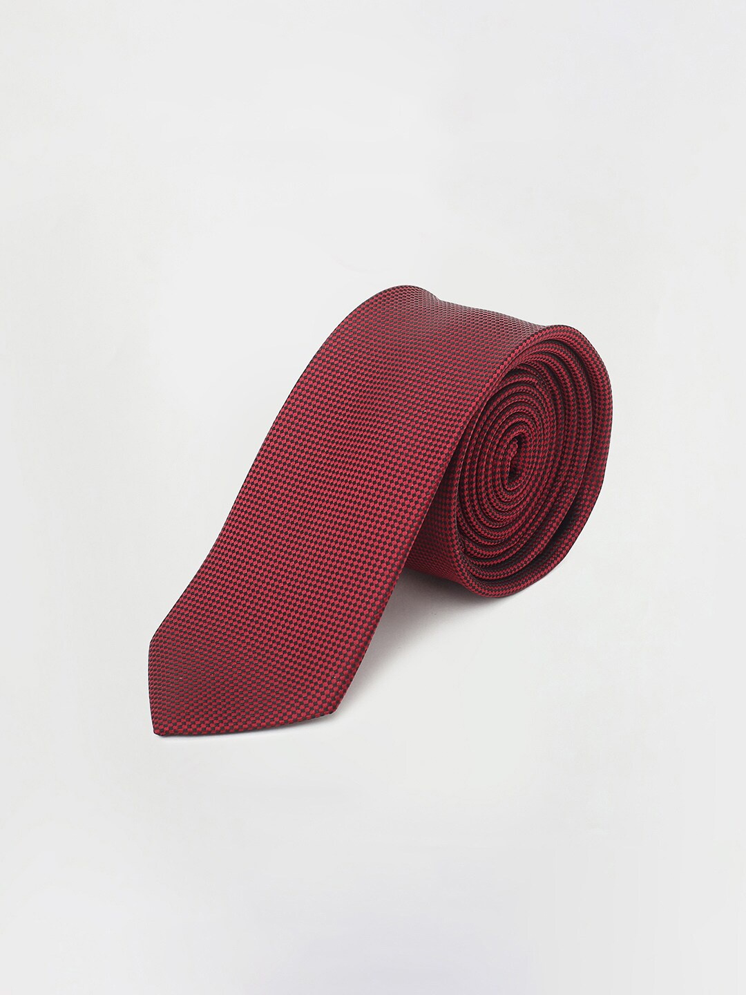 

CODE by Lifestyle Men Maroon & Black Printed Broad Tie