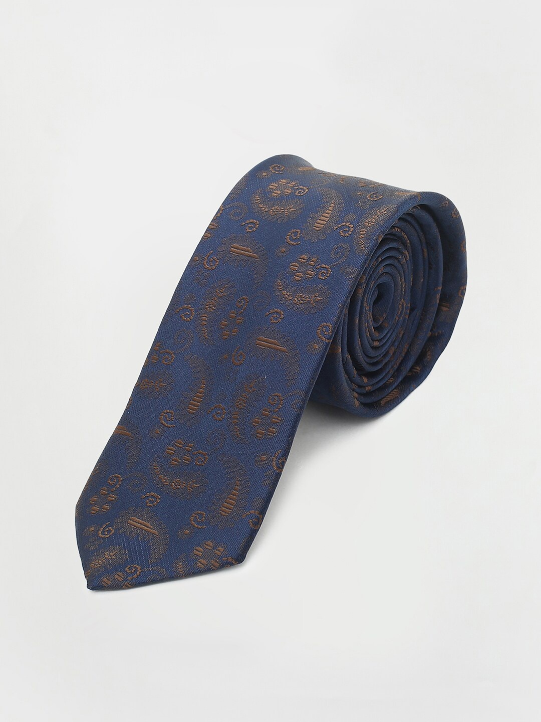 

CODE by Lifestyle Men Navy Blue Printed Broad Tie