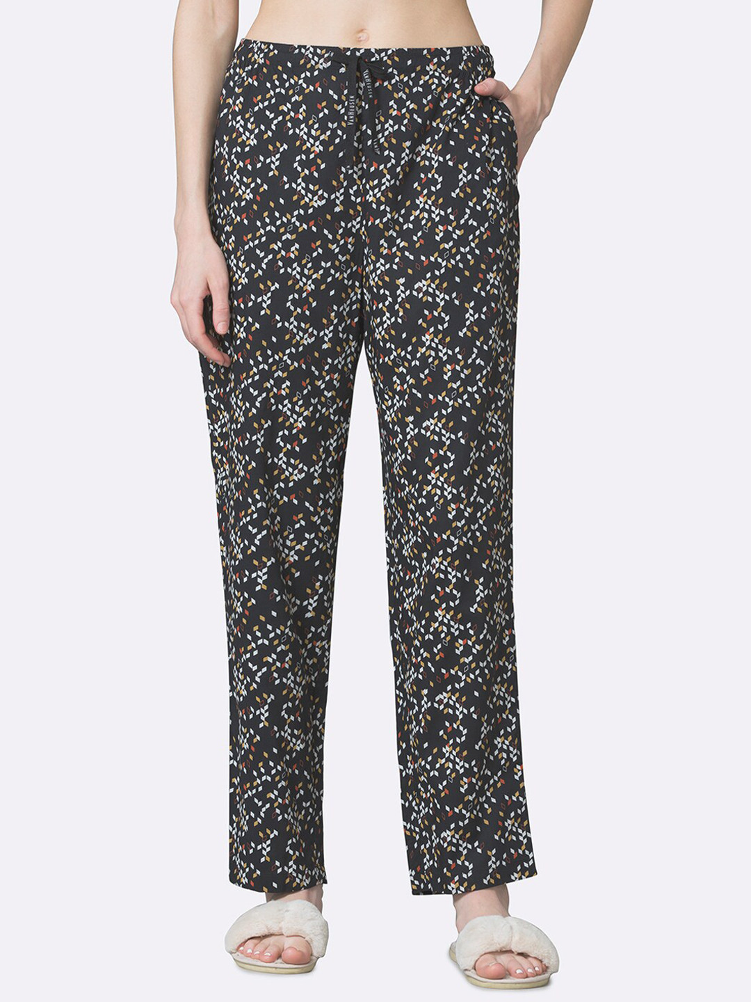 

Van Heusen Women Printed Functional Pocket Ultra Soft Lounge Pants, Black