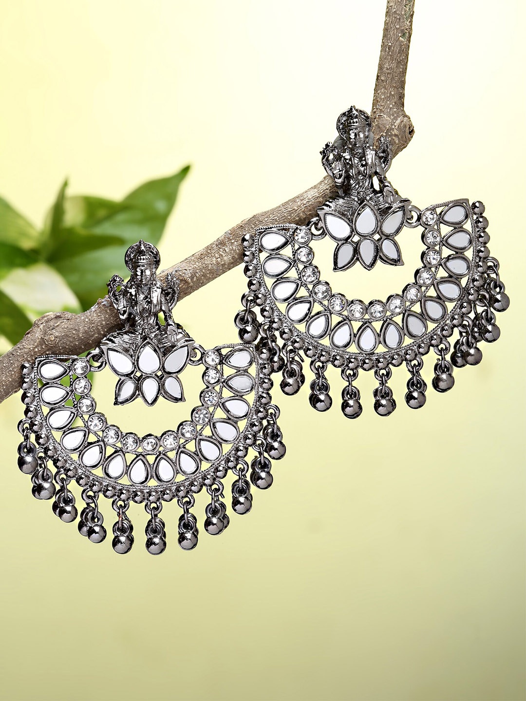 

KARATCART Silver-Plated Classic Chandbalis Earrings