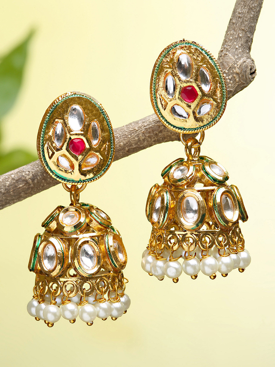 

KARATCART Gold-Plated Classic Jhumkas Earrings