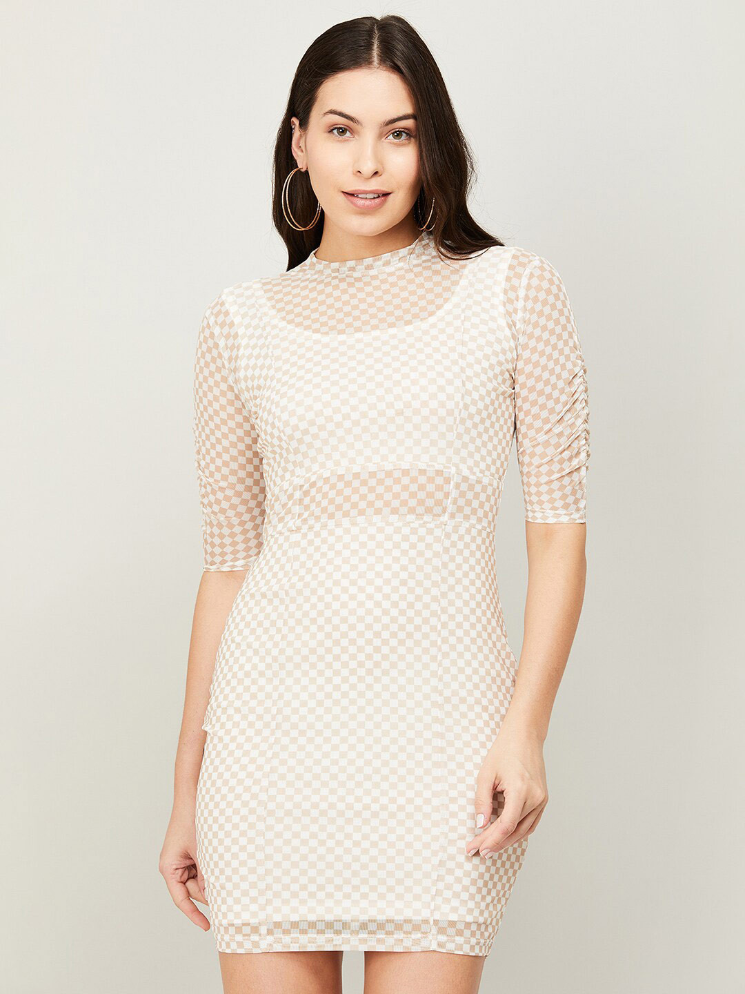 

Ginger by Lifestyle Women Beige Bodycon Dress