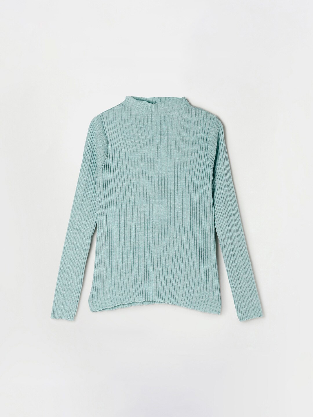 

Fame Forever by Lifestyle Girls Green Turtle Neck Long Sleeves Acrylic Pullover Sweater