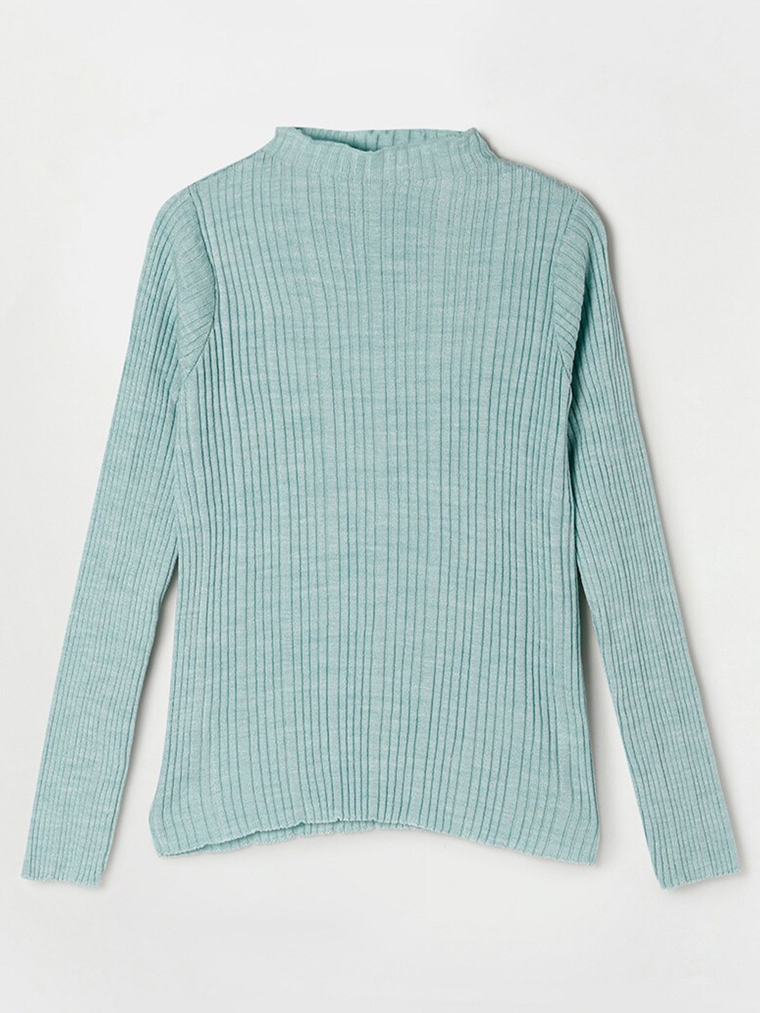 

Fame Forever by Lifestyle Girls Mint Green Turtle Neck Acrylic Pullover Sweater