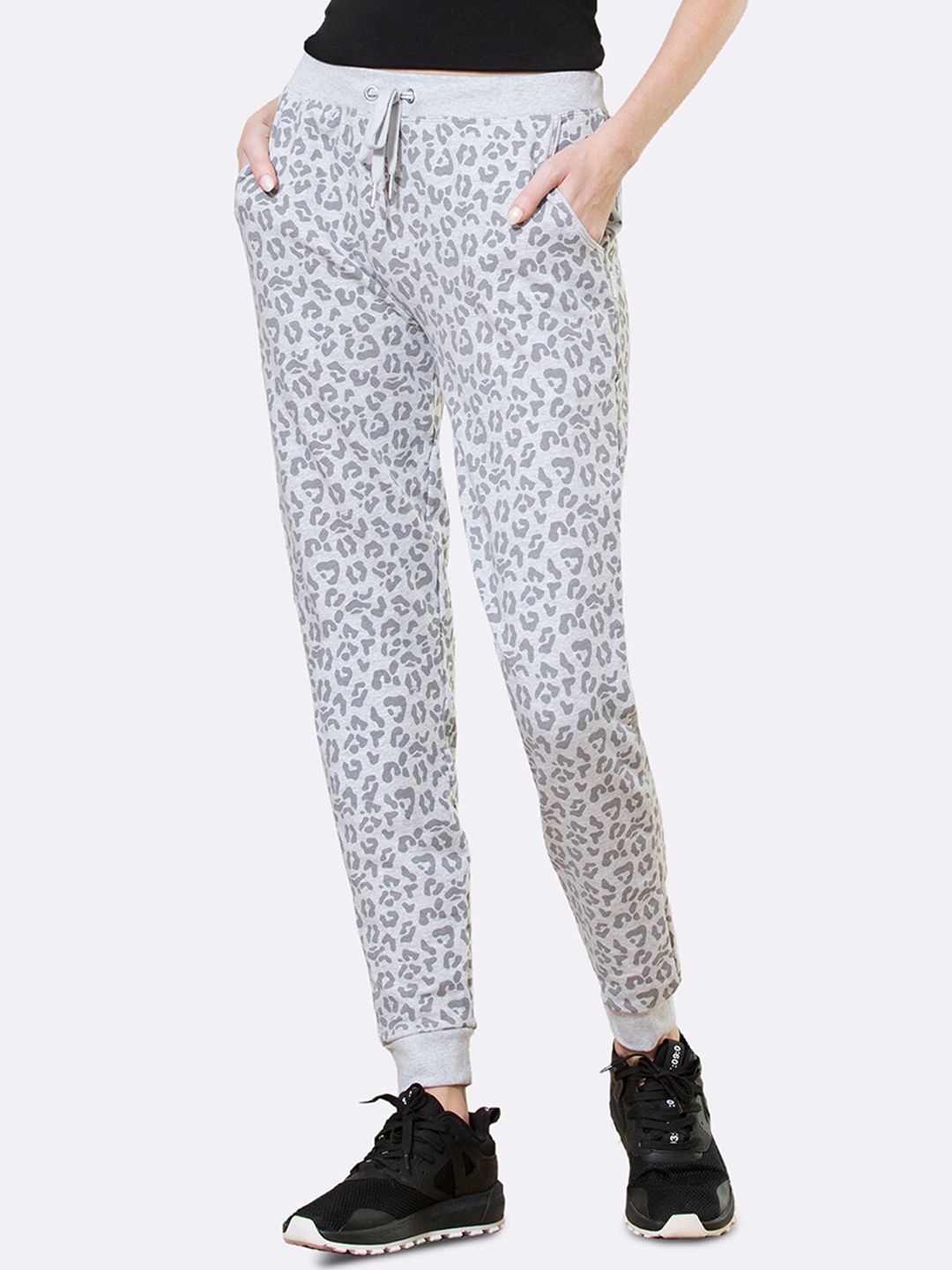 

Van Heusen Women Grey Animal Printed Jogger