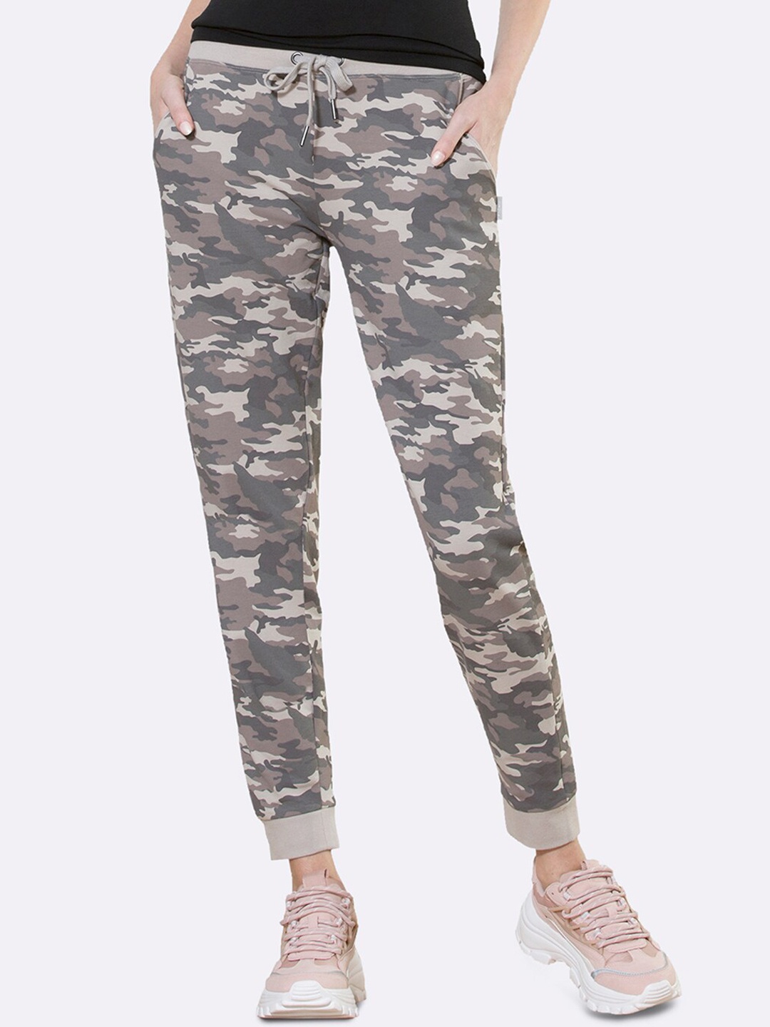 

Van Heusen Women Plus Size Camouflage Printed Jogger, Grey