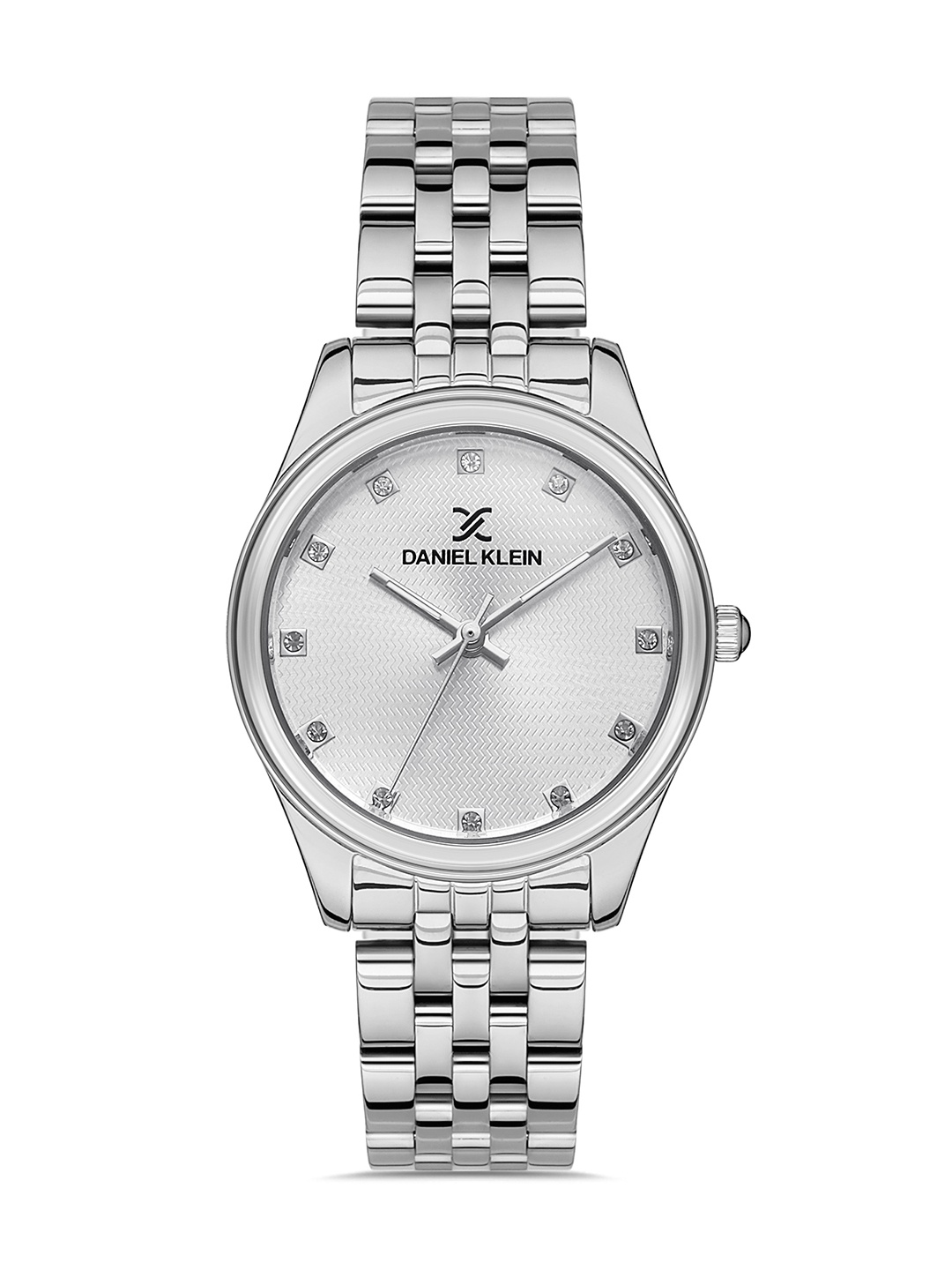 

Daniel Klein Premium Women Silver-Toned Embellished Dial Analogue Watch DK.1.13258-1