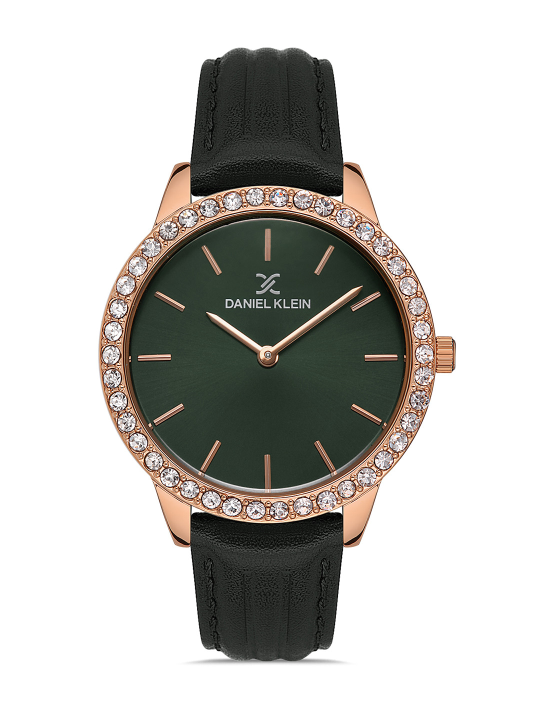 

Daniel Klein Premium Women Green Dial & Black Leather Straps Analogue Watch DK.1.13254-2