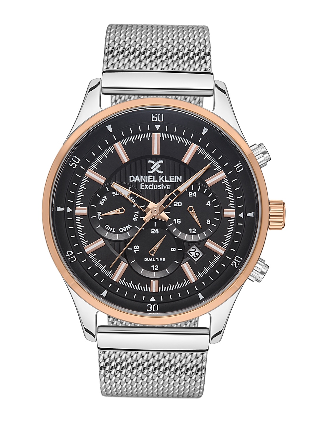 

Daniel Klein Exclusive Men Black & Silver-Toned Strap Analogue Watch DK 1 13275-4_OR