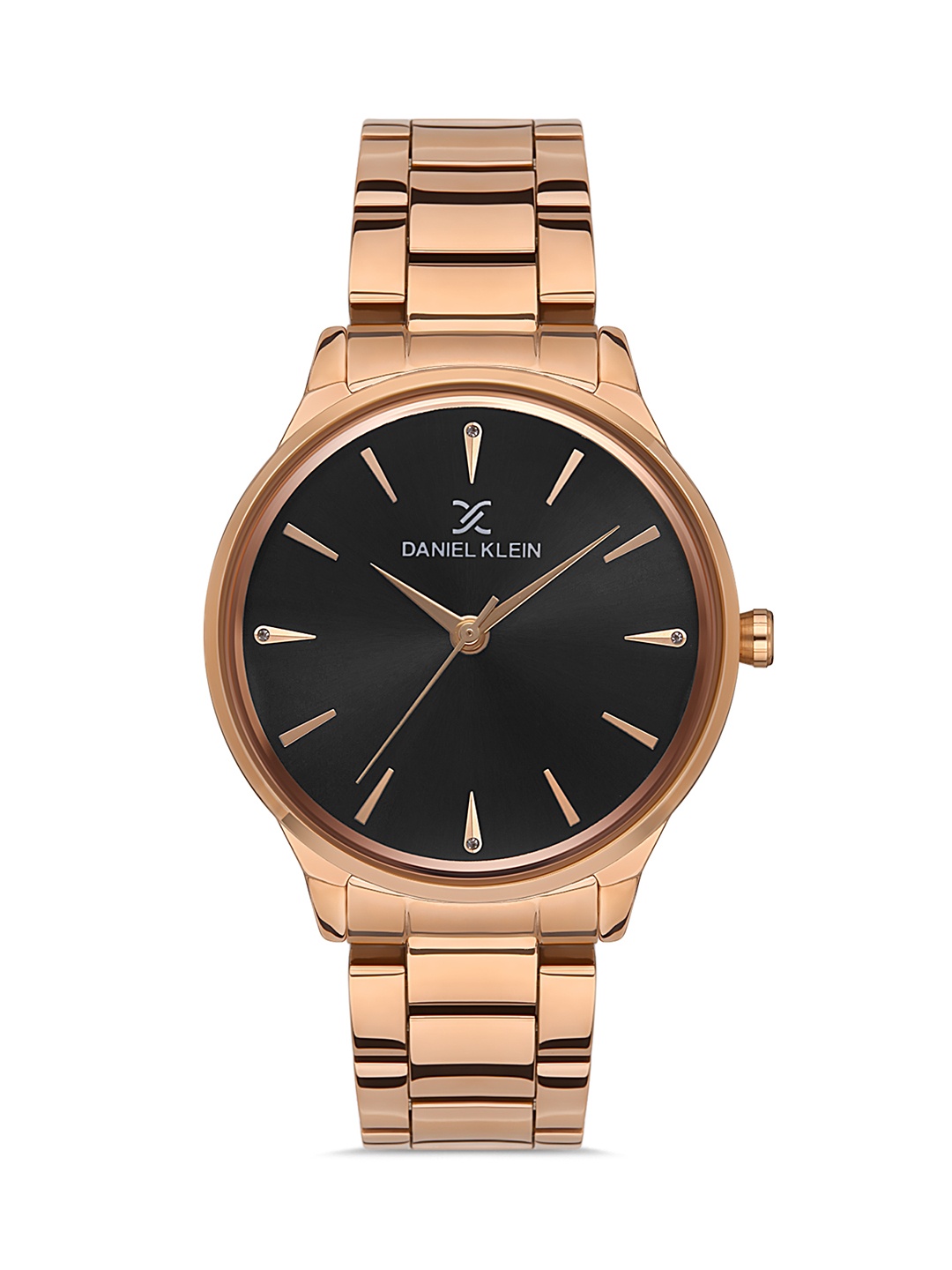 

Daniel Klein Premium Women Black & Rose-Gold Toned Strap Analogue Watch DK.1.13250-6