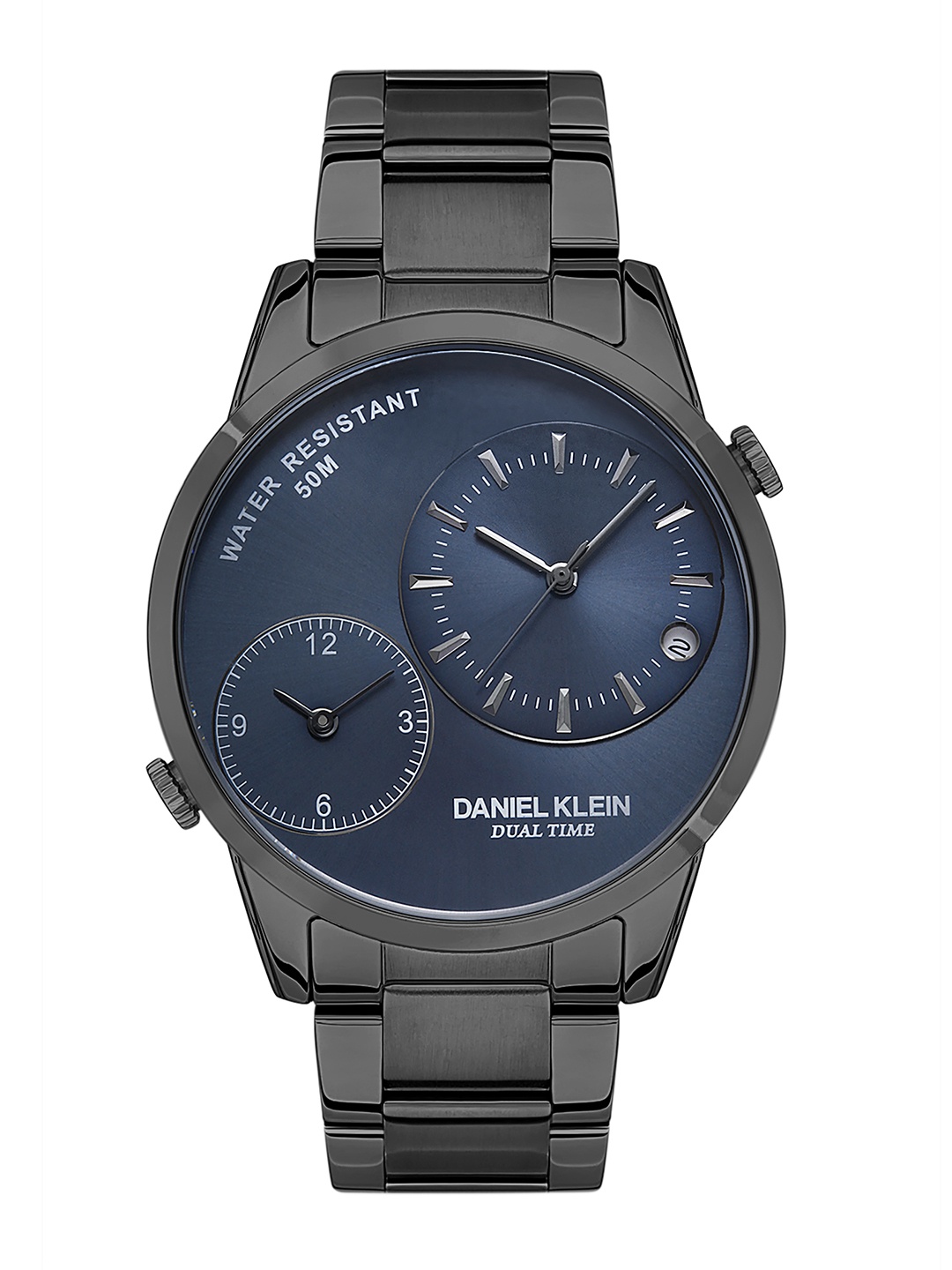 

Daniel Klein Premium Men Blue Dial & Gunmetal-Toned Strap Analogue Watch DK.1.13265-5