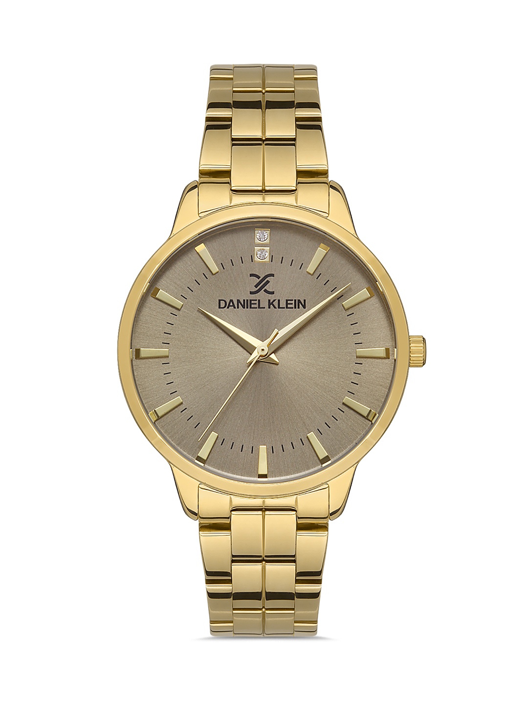 

Daniel Klein Premium Women Grey Dial & Gold-Toned Straps Analogue Watch DK.1.13259-3, Brown
