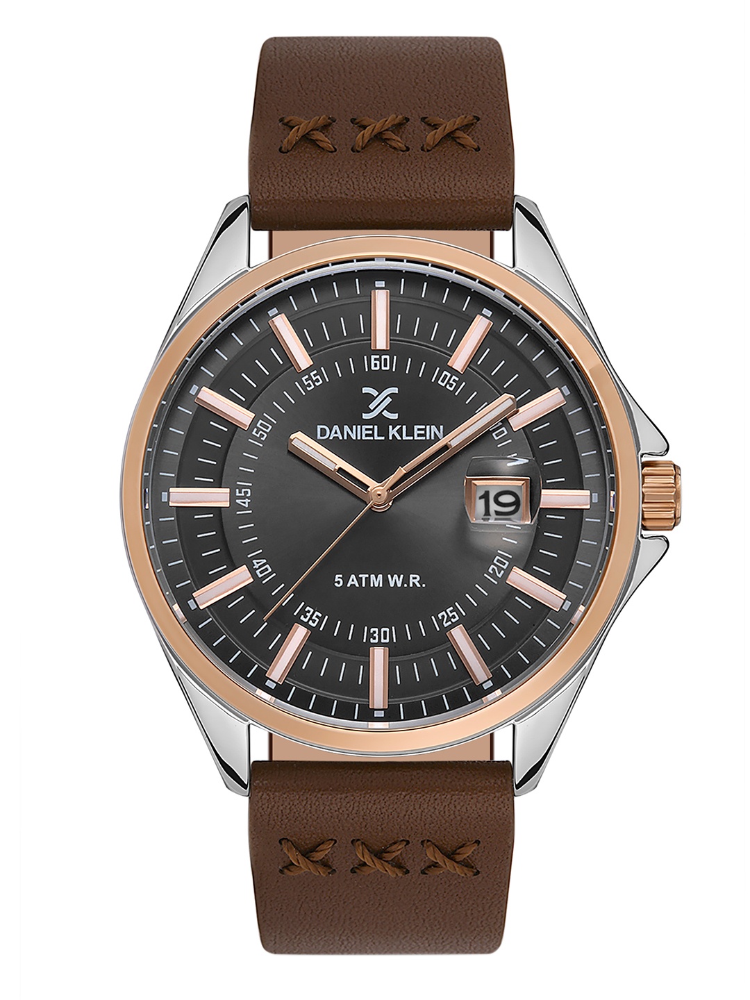 

Daniel Klein Premium Men Gunmetal-Toned Dial & Brown Strap Analogue Watch DK 1 13279-3_OR, Grey