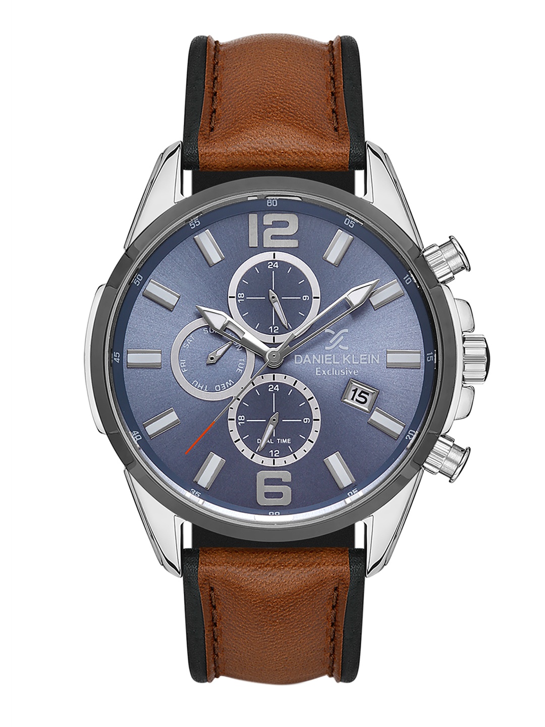 

Daniel Klein Exclusive Men Blue Dial & Brown Strap Analogue Watch DK 1 13277-5_OR