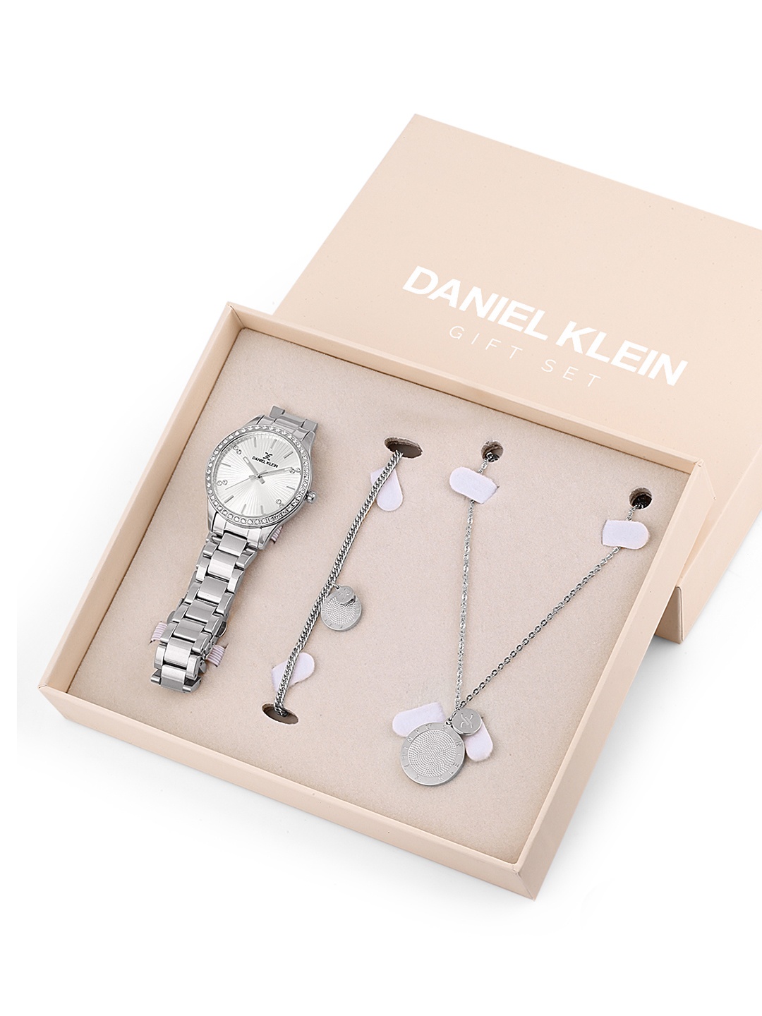 

Daniel Klein Women Silver-Toned Watch Gift Set DK.1.13284-1