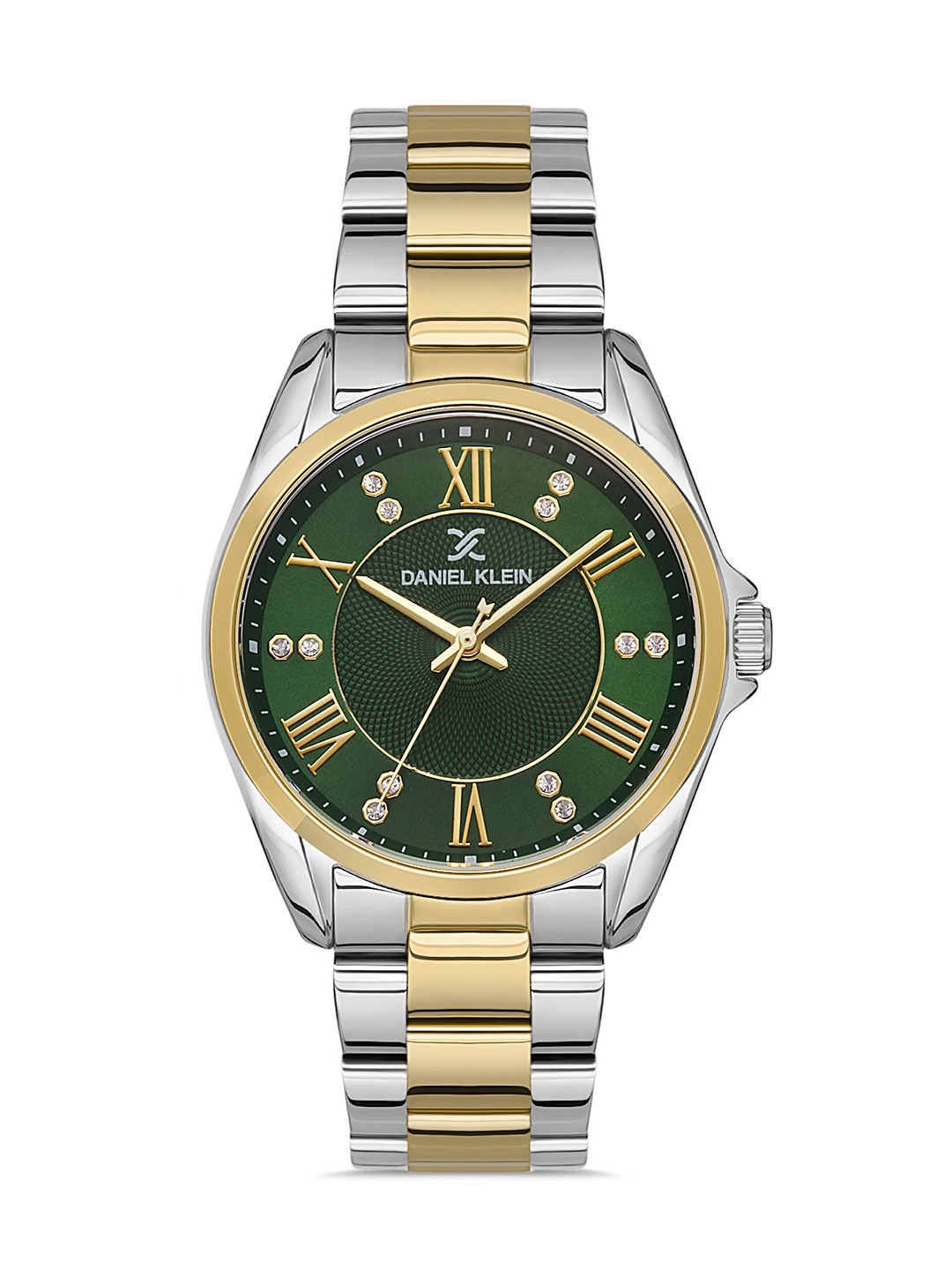 

Daniel Klein Premium Women Green Embellished Dial & Gold Toned Analogue Watch DK.1.13242-4