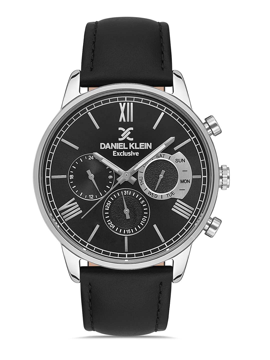 

Daniel Klein Exclusive Men Black Dial & Leather Strap Analogue Watch-DK.1.13273-2