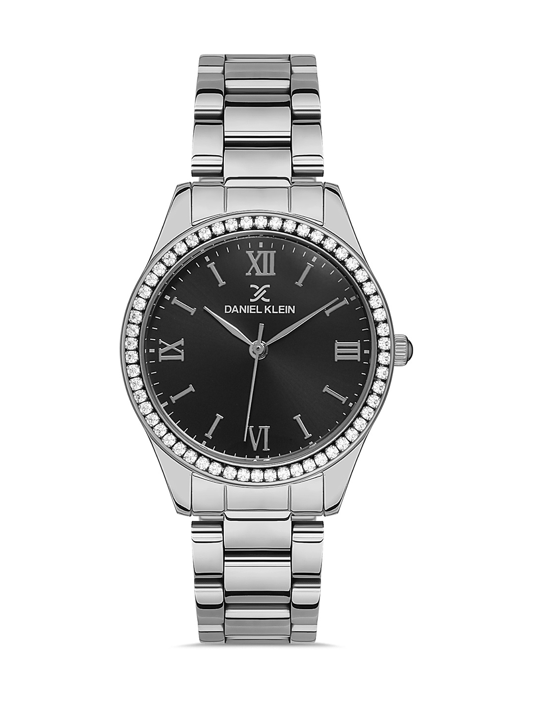 

Daniel Klein Premium Women Black Dial & Silver-Toned Straps Analogue Watch DK.1.13257-2