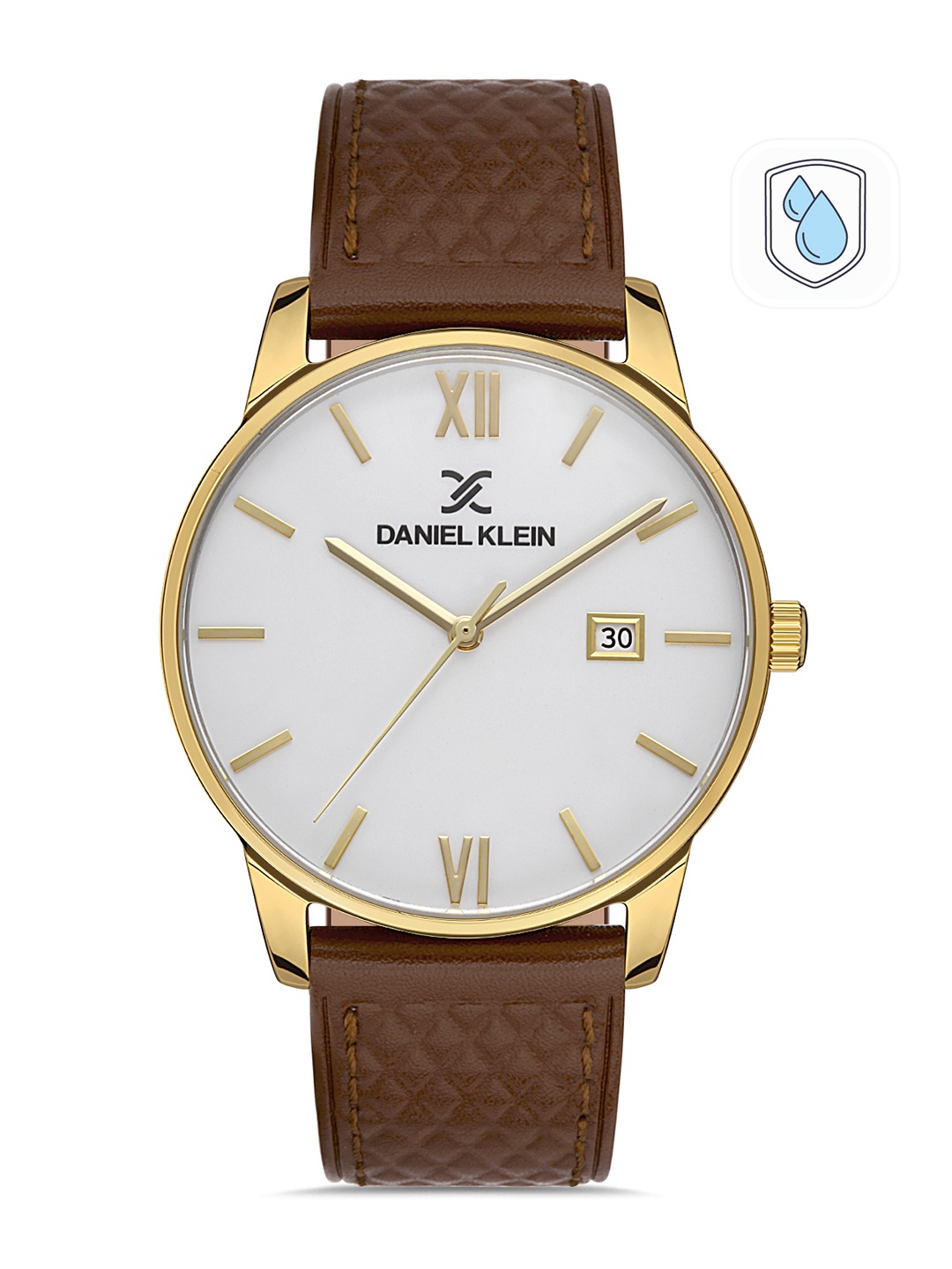 

Daniel Klein Premium Men White Dial & Brown Leather Strap Analogue Watch DK 1 13271-4