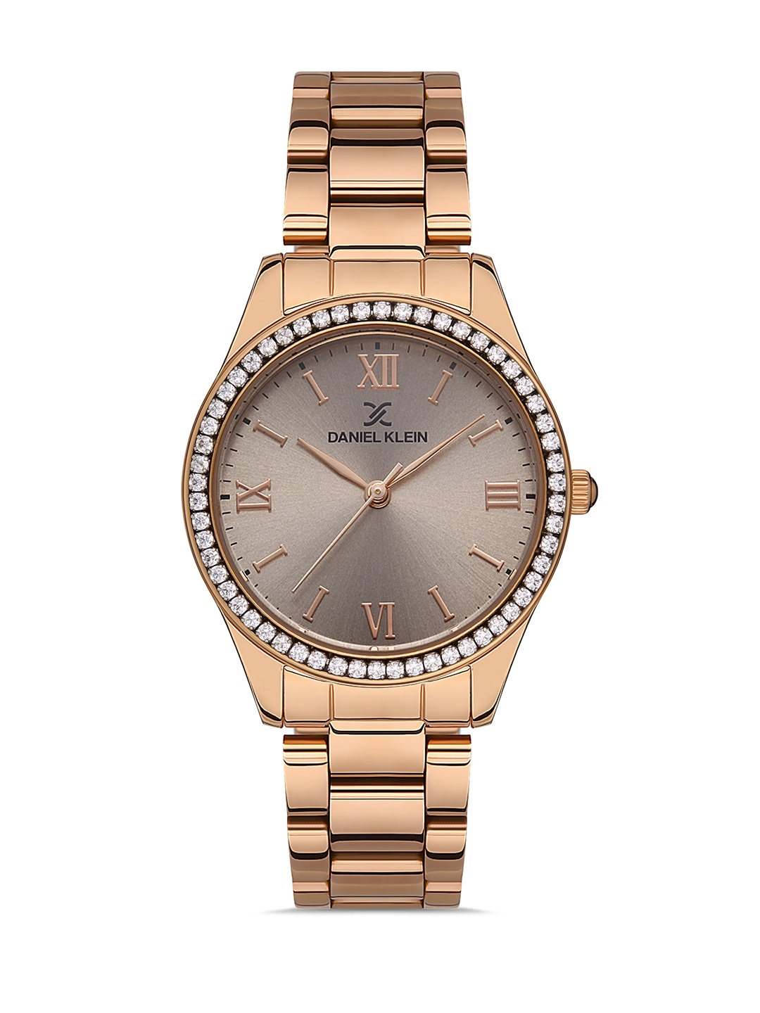 

Daniel Klein Premium Women Grey Dial & Rose Gold Toned Straps Analogue Watch DK.1.13257-4