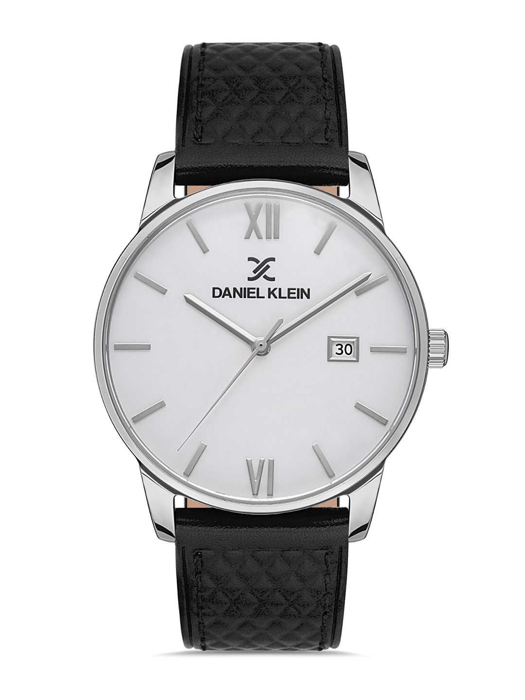 

Daniel Klein Premium Men White Dial & Black Leather Strap Analogue Watch DK 1 13271-1