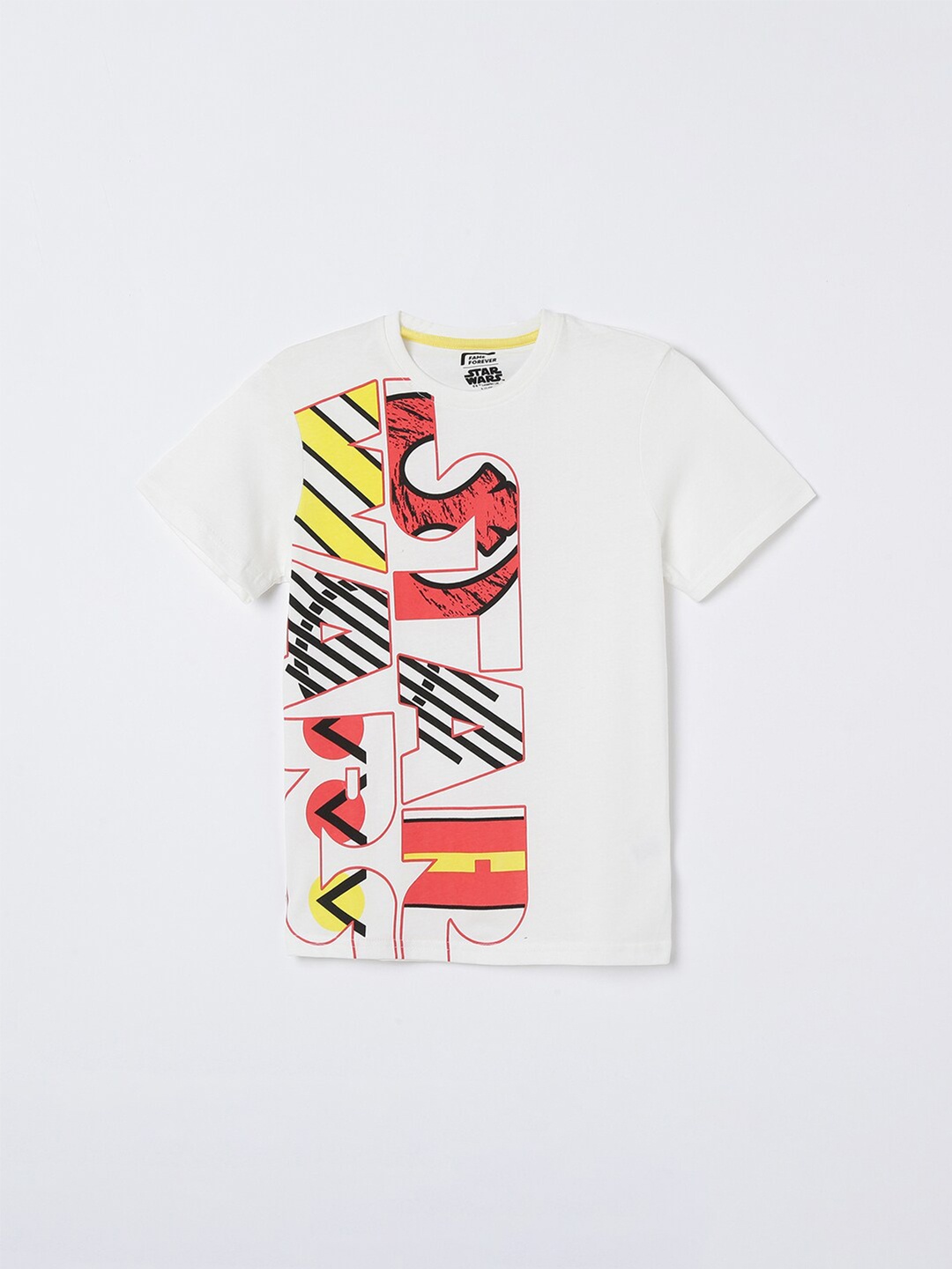

Fame Forever by Lifestyle Boys White & Coral Star Wars Printed T-shirt