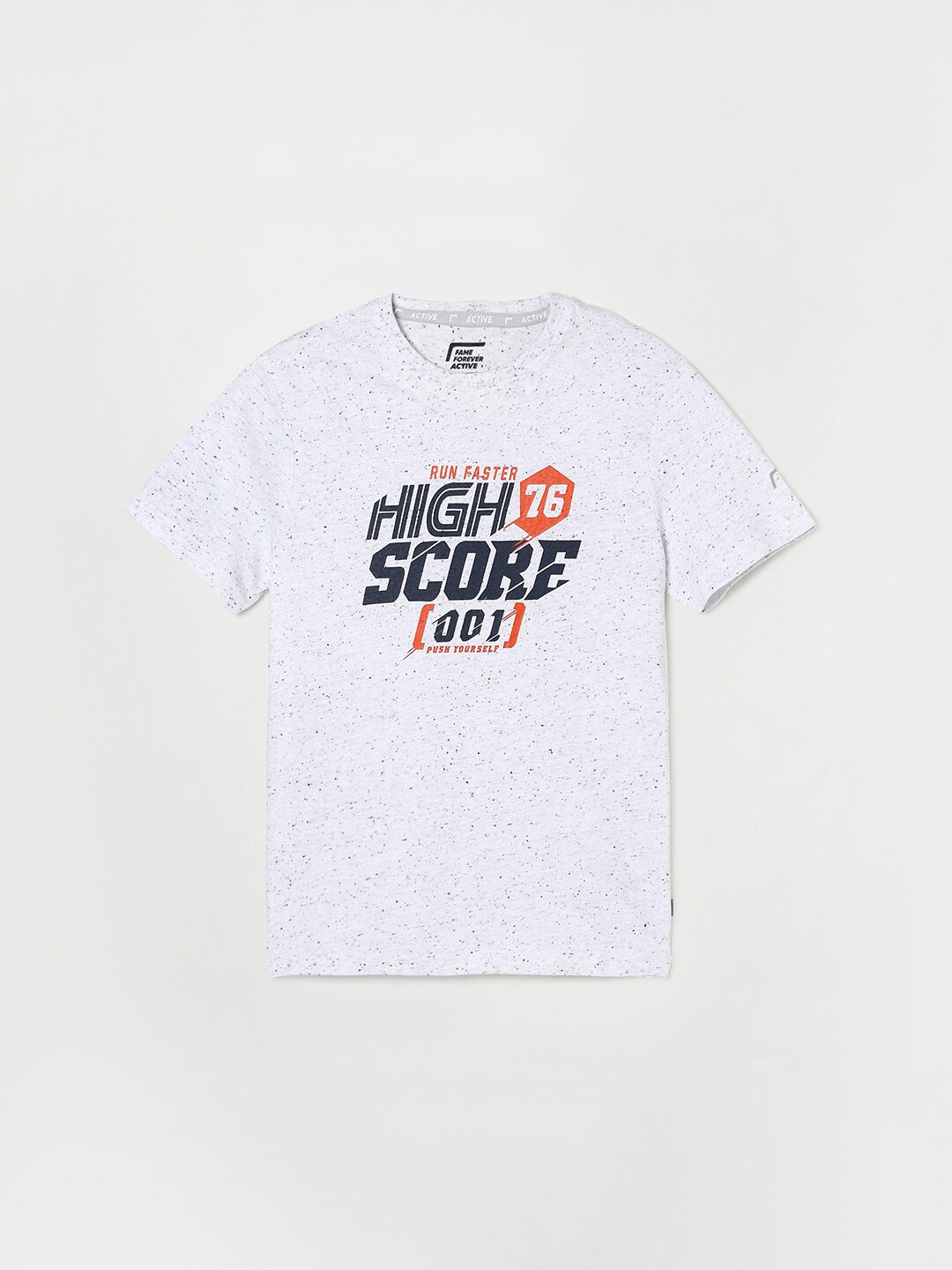 

Fame Forever by Lifestyle Boys White Typography Printed T-shirt