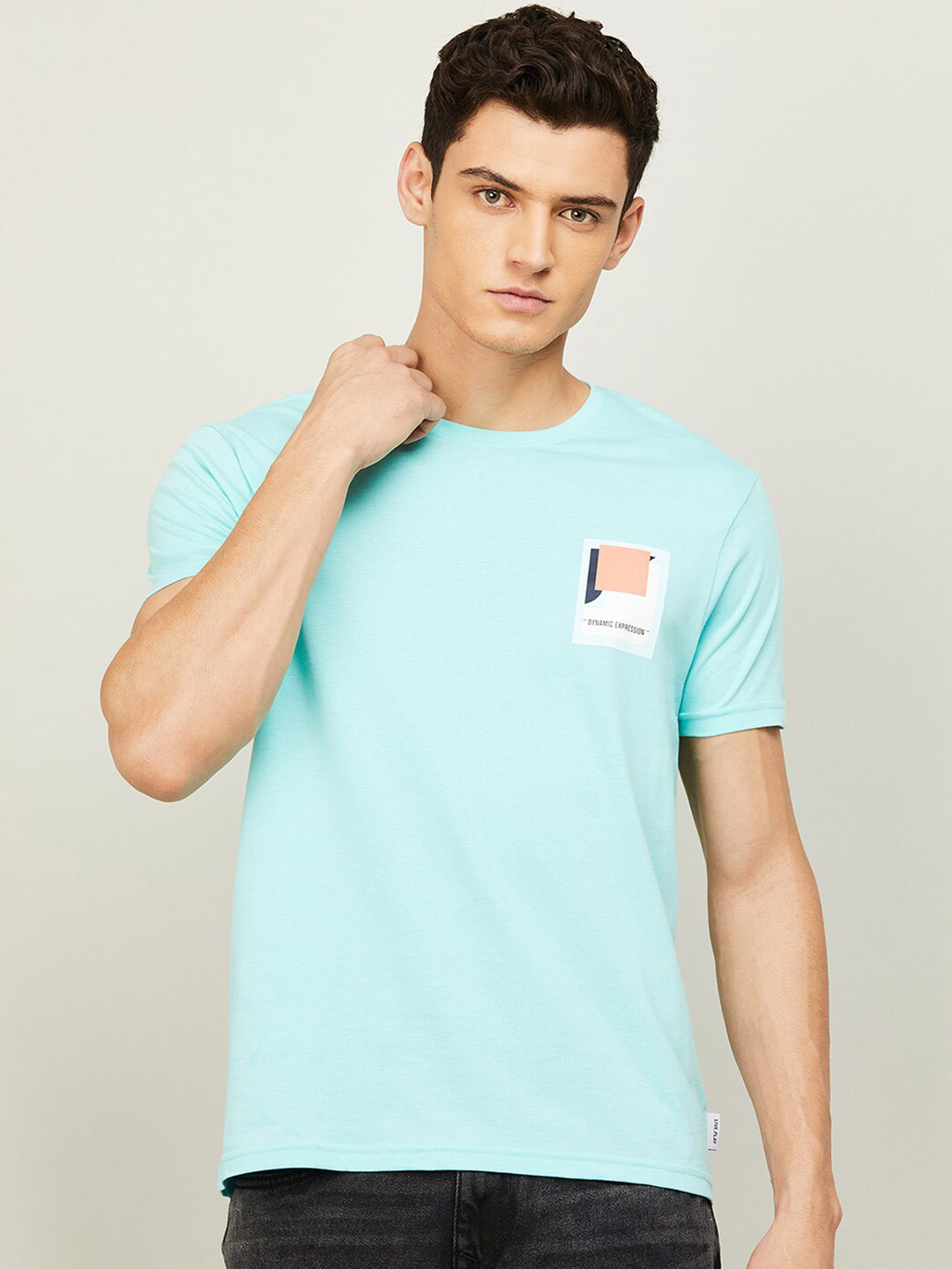 

Fame Forever by Lifestyle Men Blue Pure Cotton T-shirt