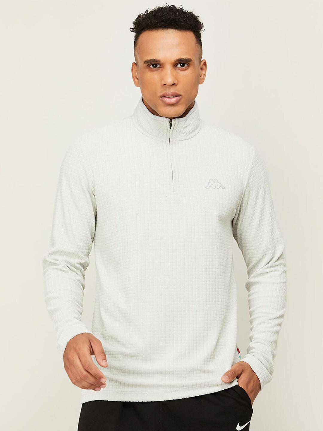 

Kappa Men White High Neck T-shirt