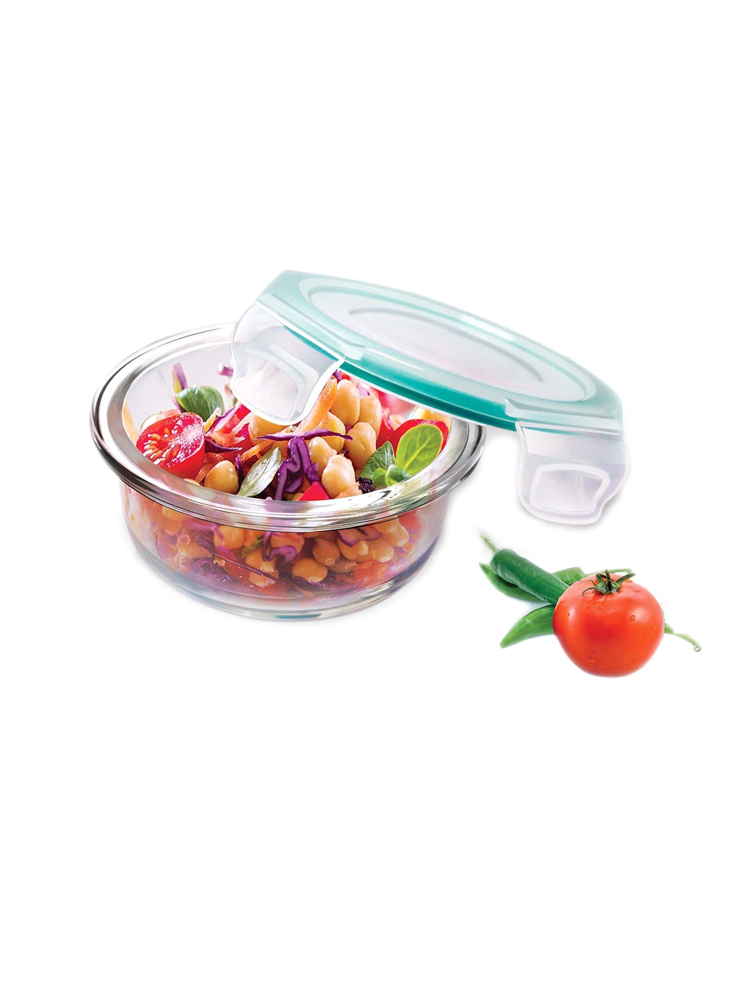 

Treo Transparent Hi Borosilicate Clip Fresh Round Container 200 ml