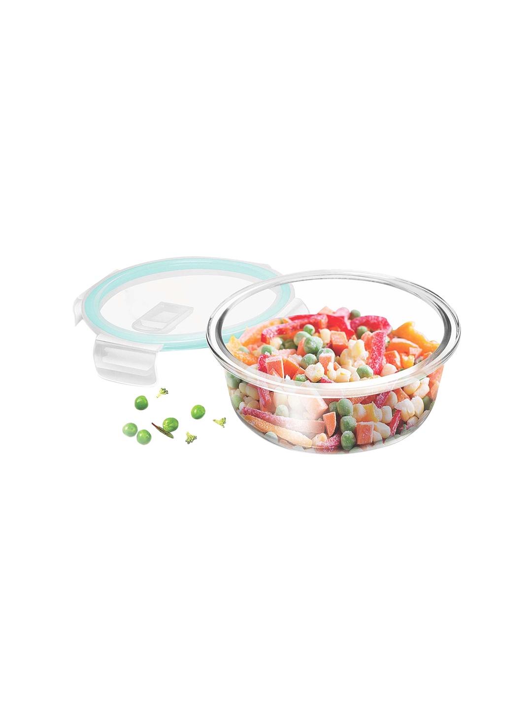 

Treo Transparent Hi Borosilicate Clip Fresh Round Container - 620 ml