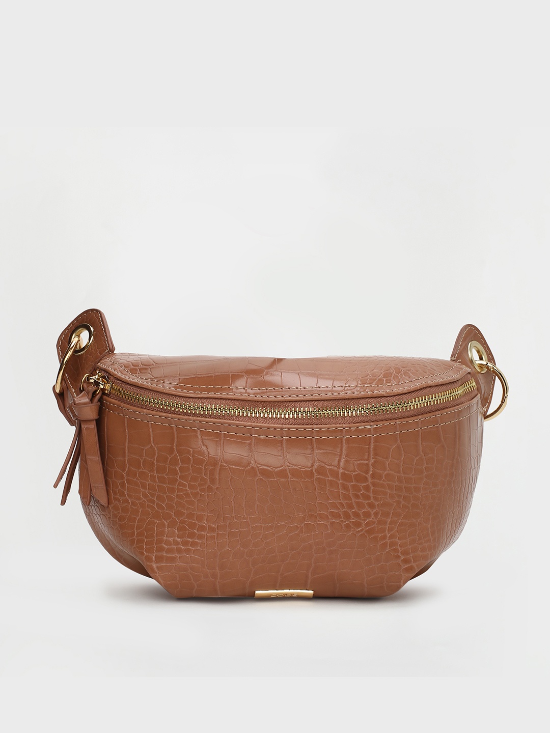 

CODE by Lifestyle Women Brown Textured Half Moon Synthetic Sling Bag