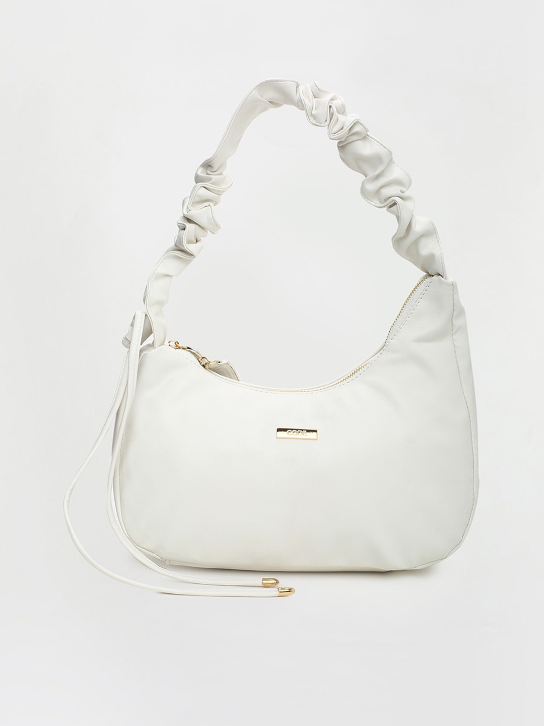 

CODE by Lifestyle Women's White Half Moon Hobo Bag