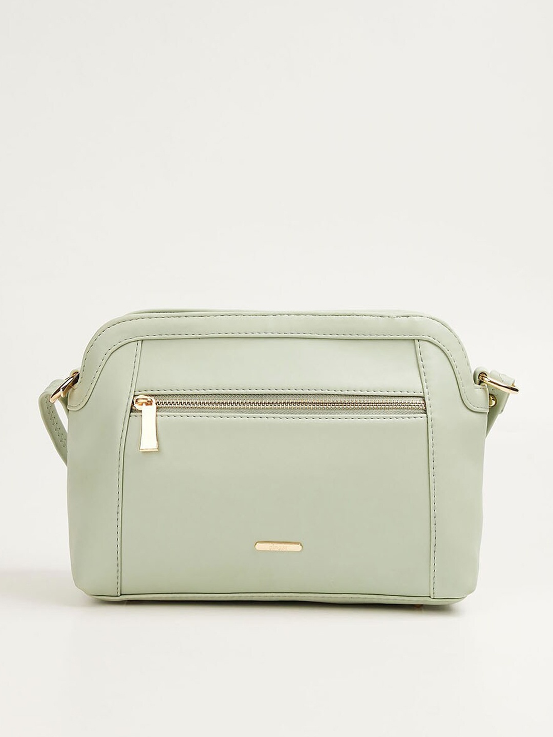 

Ginger by Lifestyle Women Green Structured Sling Bag